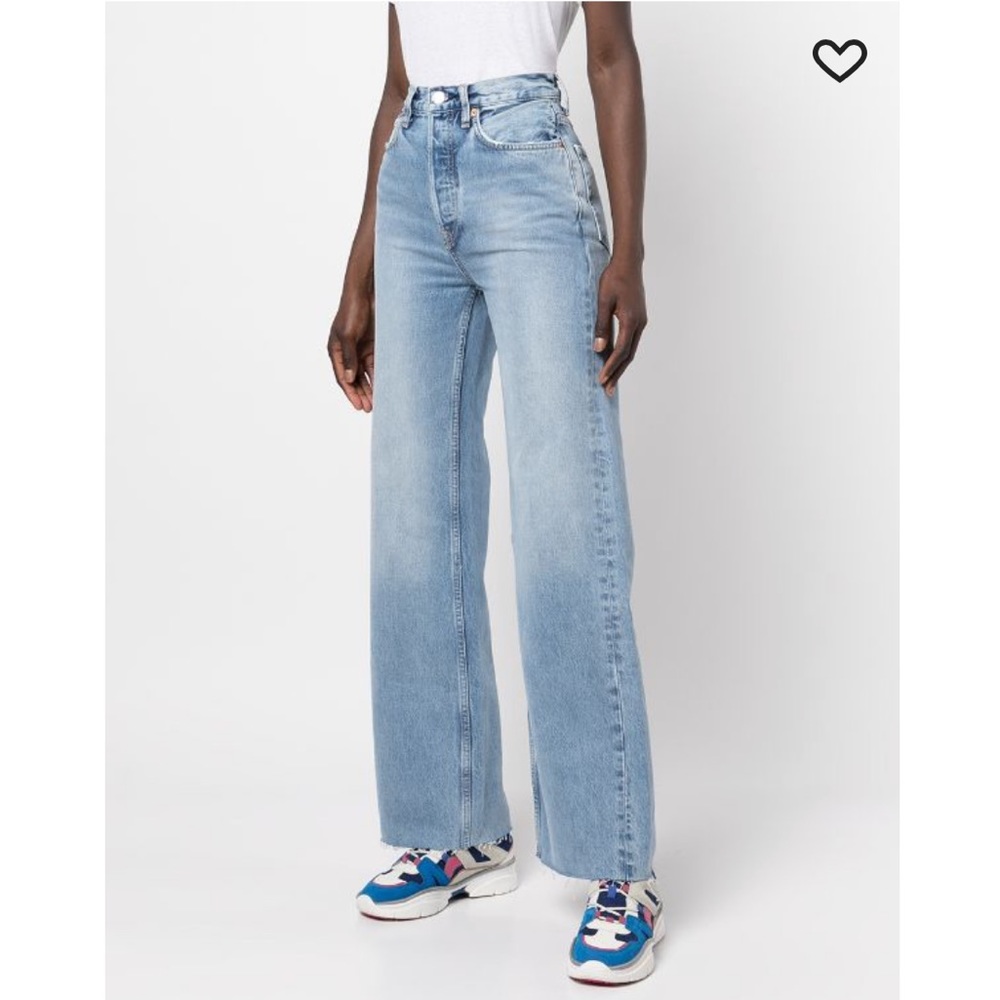 REDONE 70s Ultra High Rise Wide Leg Jeans 60s Fade 28 RE/DONE